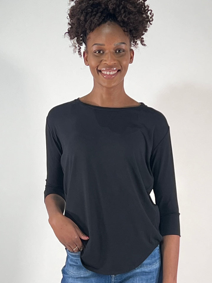 T-Shirt 3/4-Arm sportif in Modal