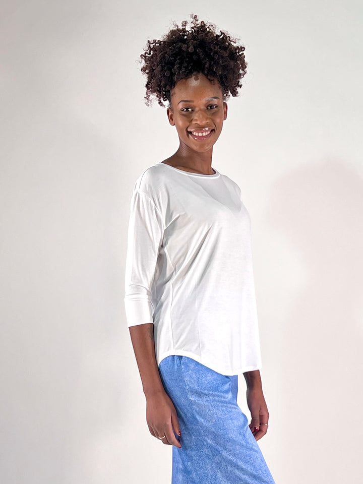 T-Shirt 3/4-Arm sportif in Modal