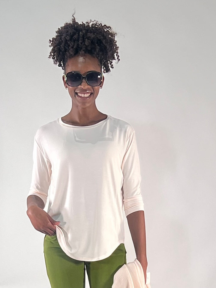 T-Shirt 3/4-Arm sportif in Modal