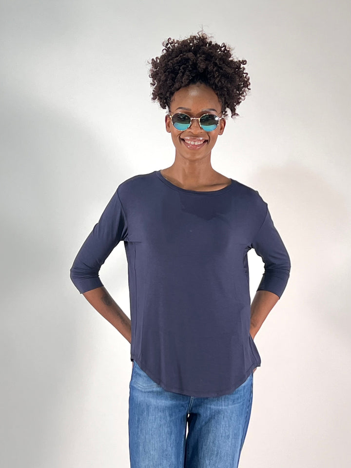 T-Shirt 3/4-Arm sportif in Modal