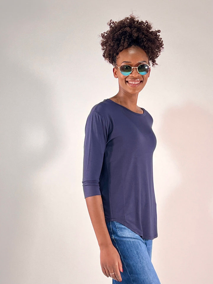 T-Shirt 3/4-Arm sportif in Modal