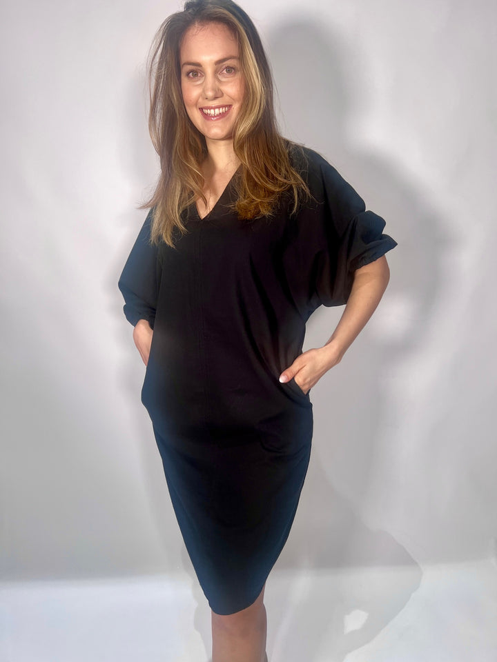 Kleid mit Fledermausärmel