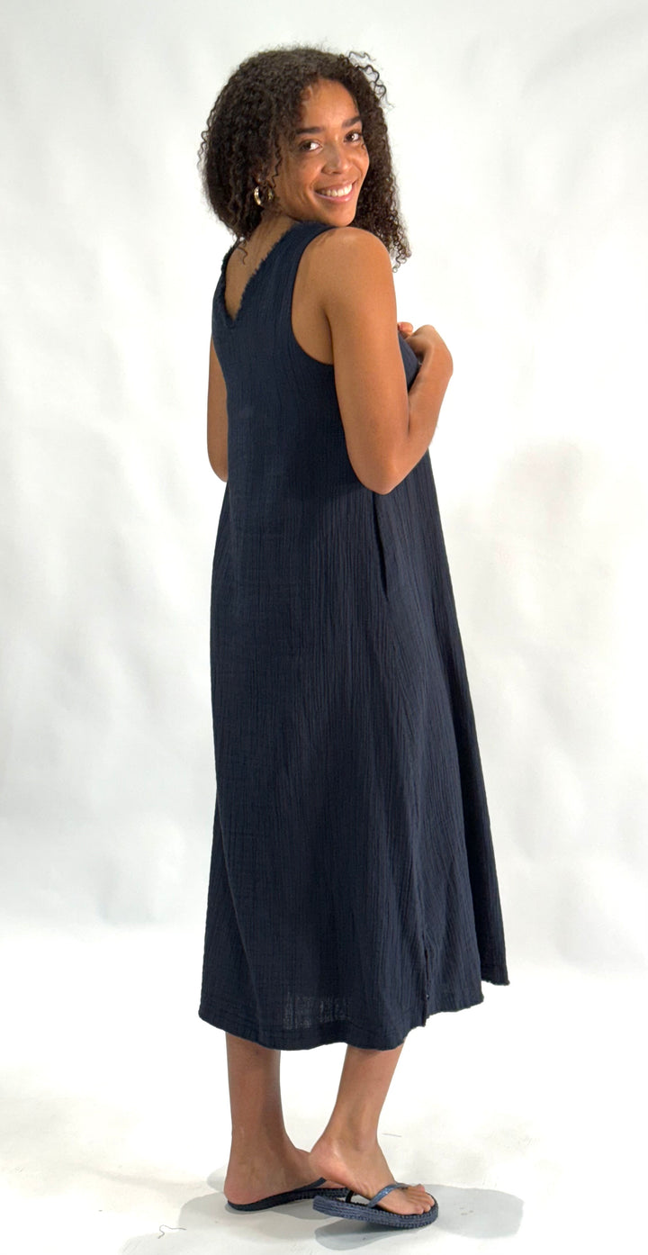 Muslin Maxi-Kleid ohne Arm