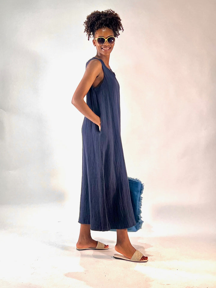 Muslin Maxi-Kleid ohne Arm