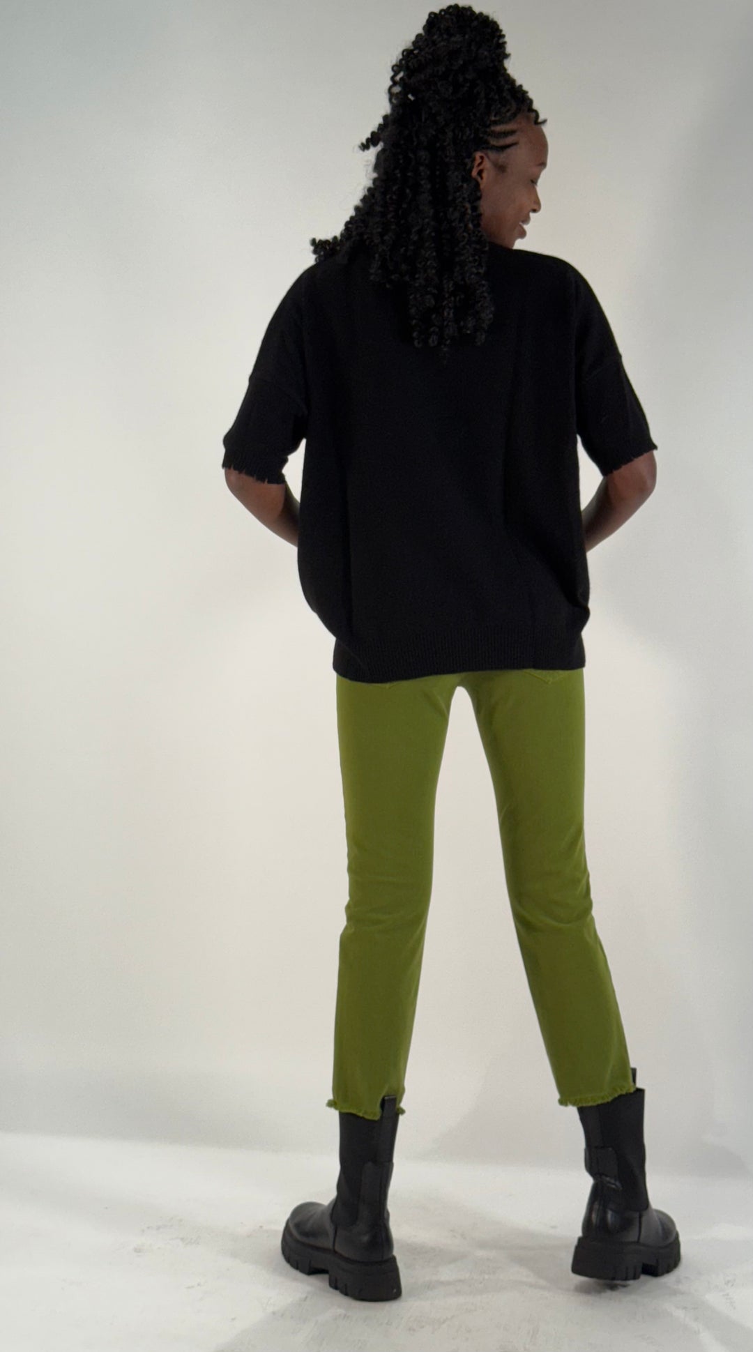 Claire Cropped, Colored Denim Bistretch