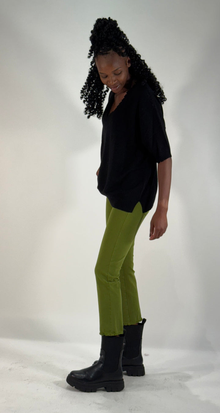 Claire Cropped, Colored Denim Bistretch
