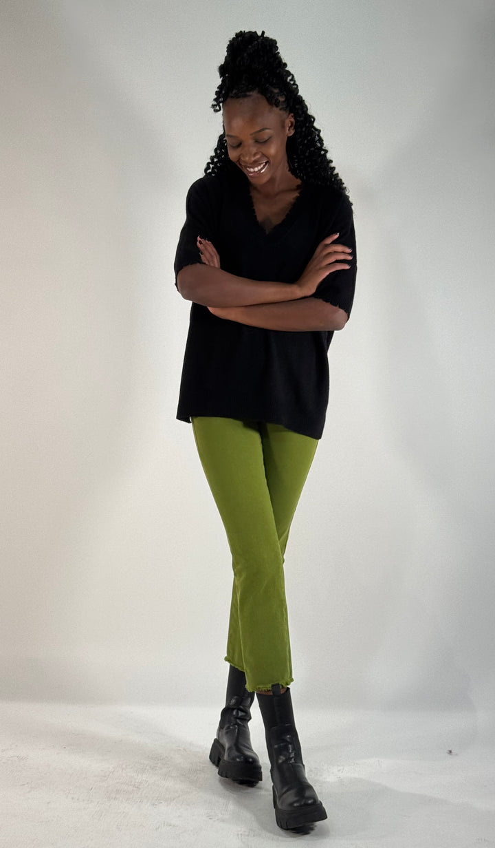 Claire Cropped, Colored Denim Bistretch