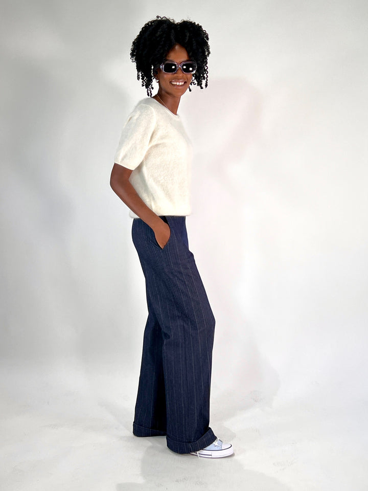 Amaya cashmere sweater with short sleeves