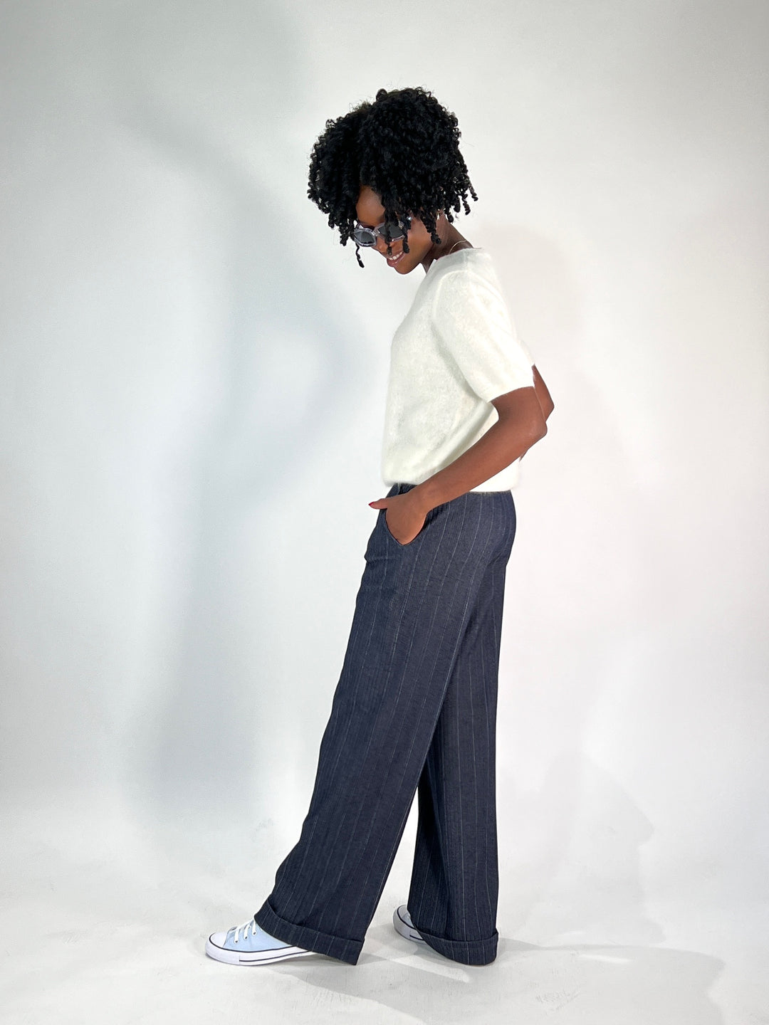 Amaya cashmere sweater with short sleeves