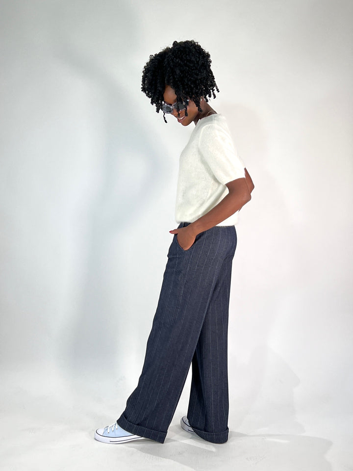 Amaya cashmere sweater with short sleeves