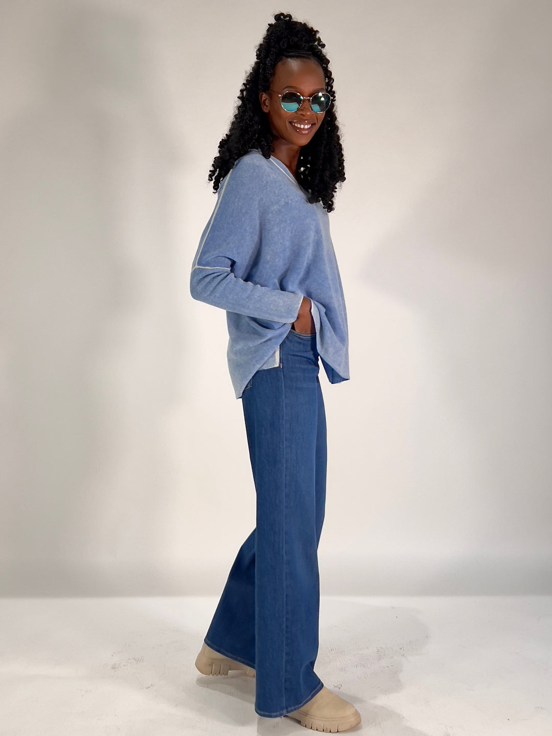 Oversize-Pulli aus Cashmere