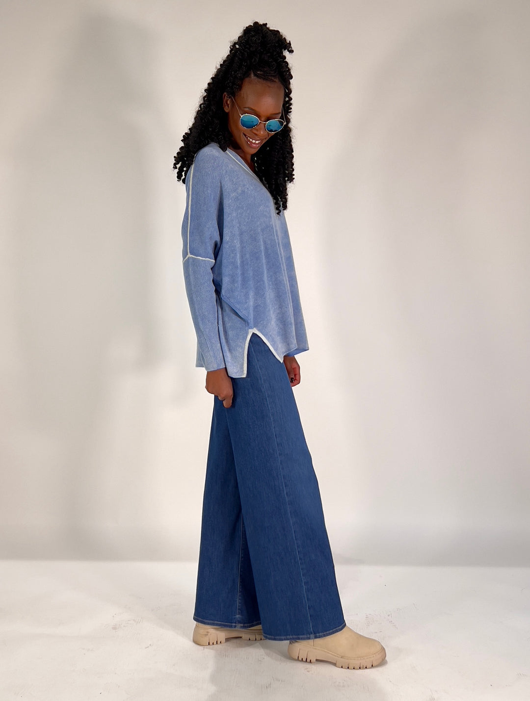 Oversize-Pulli aus Cashmere