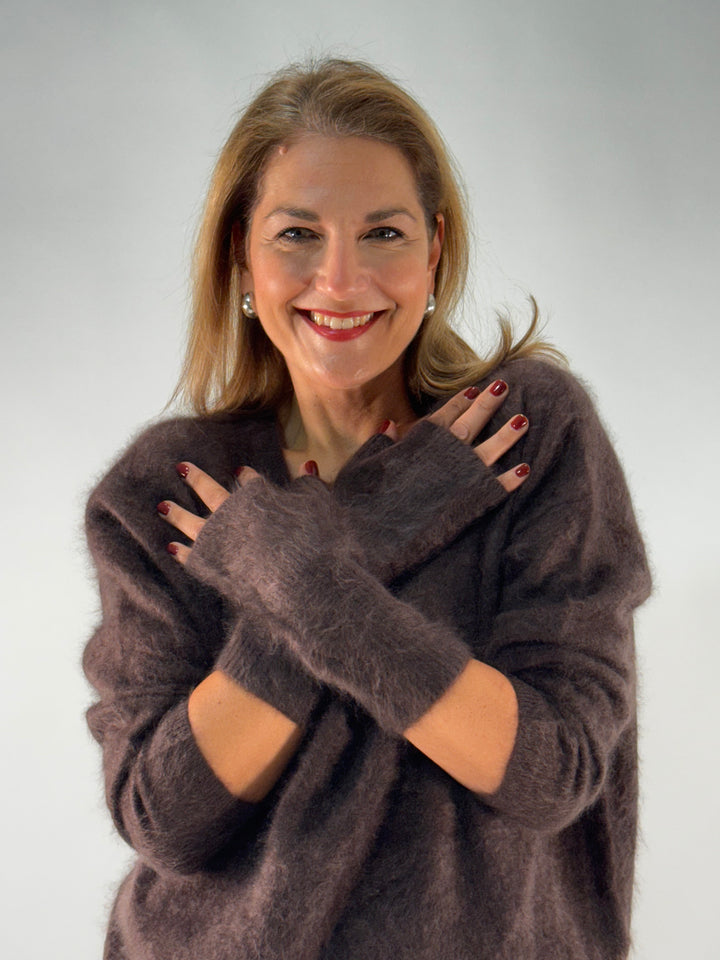 Fingerlose Fäustlinge in Brushed Cashmere