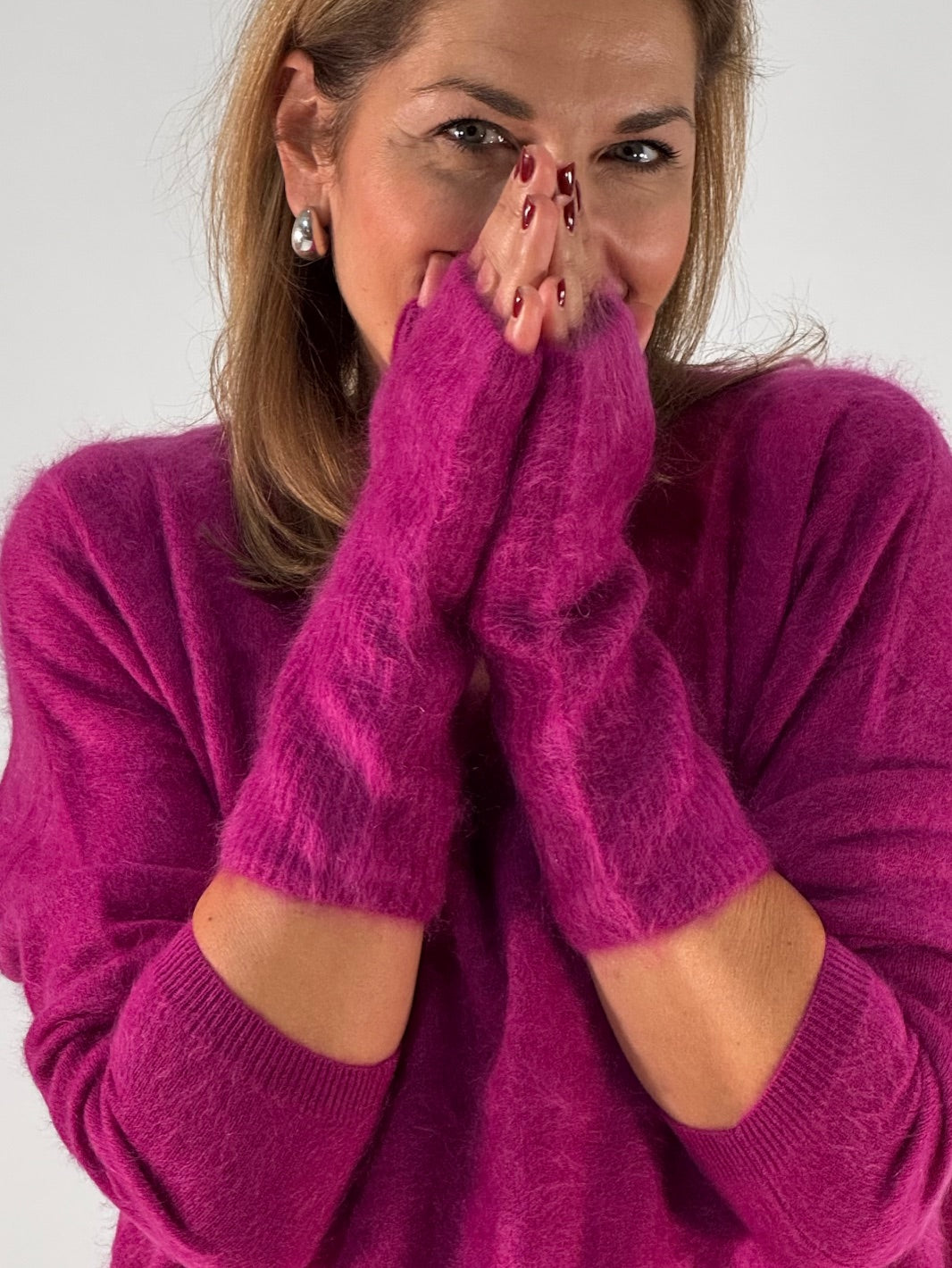 Fingerlose Fäustlinge in Brushed Cashmere