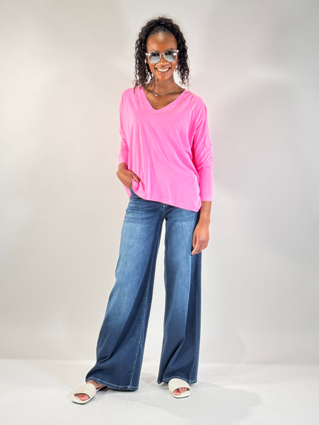 V-Shirt Mitsy, im Boxy Style