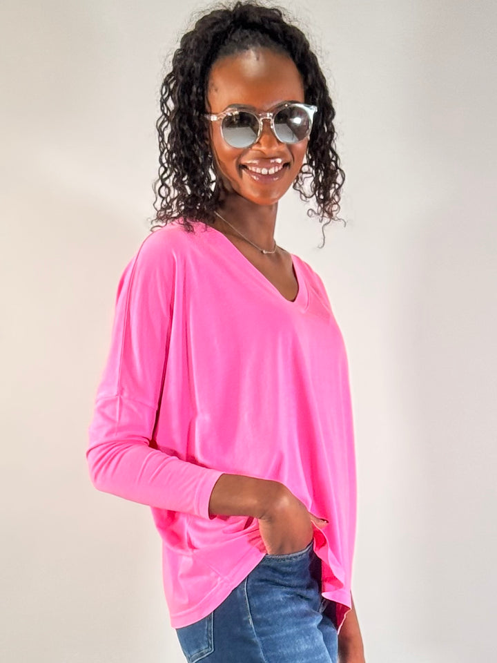 V-Shirt Mitsy, im Boxy Style