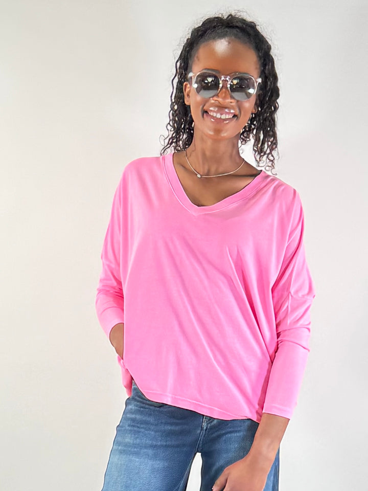 V-Shirt Mitsy, im Boxy Style