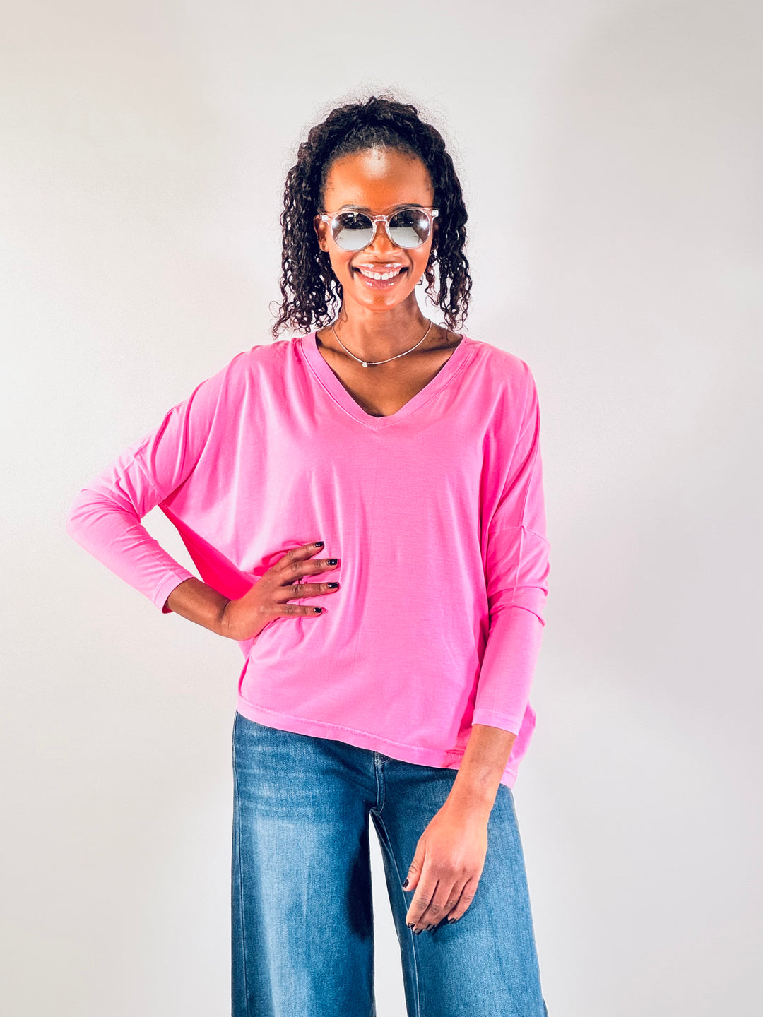 V-Shirt Mitsy, im Boxy Style