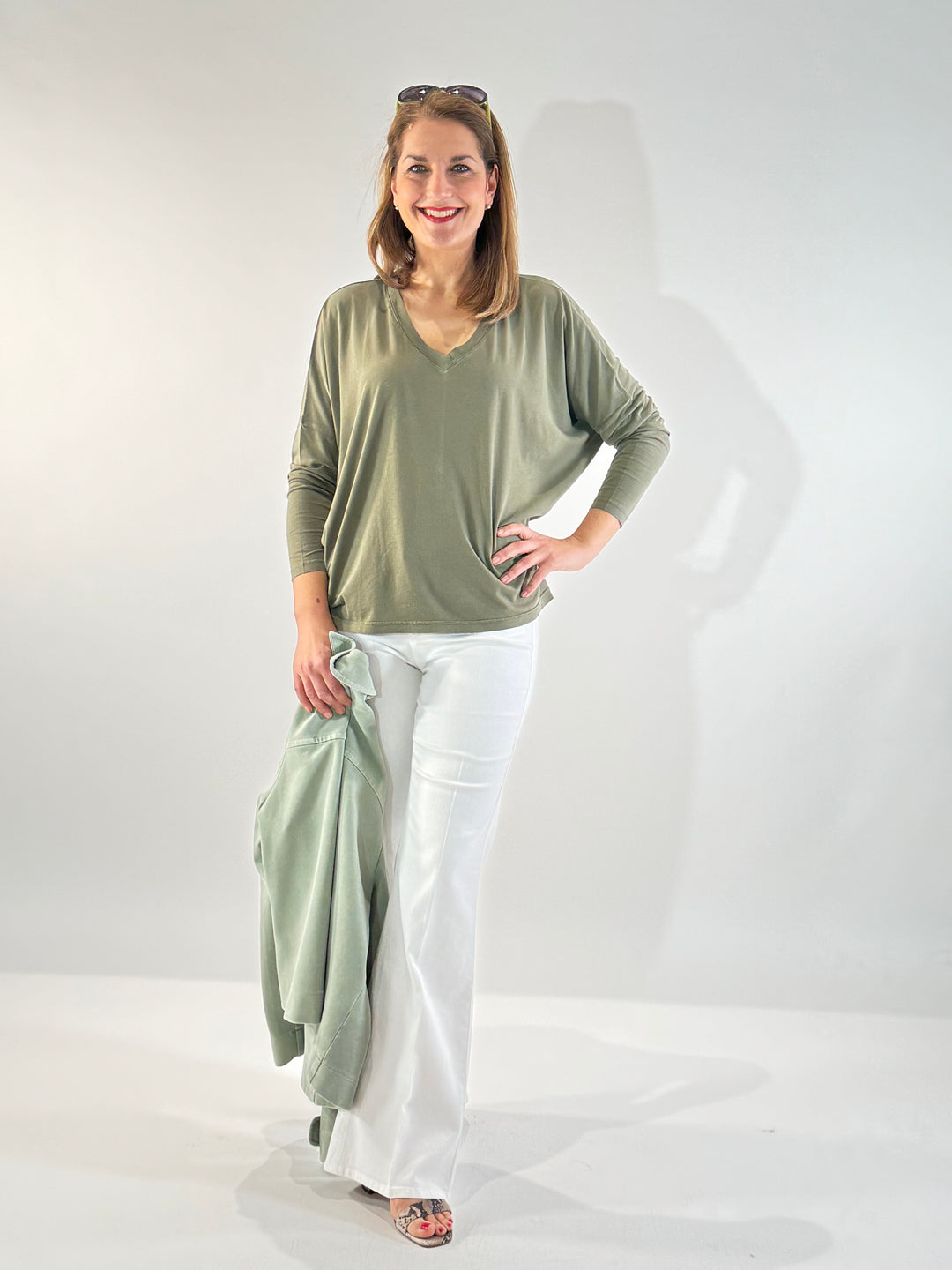 V-Shirt Mitsy, im Boxy Style
