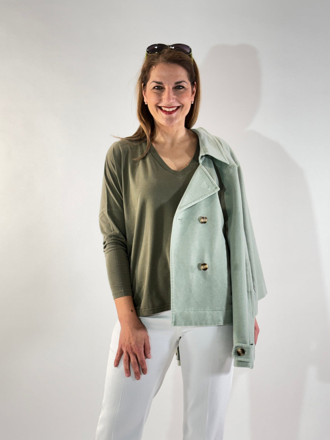 V-Shirt Mitsy, im Boxy Style
