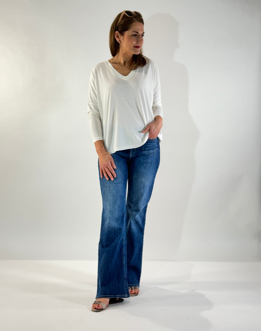 V-Shirt Mitsy, im Boxy Style