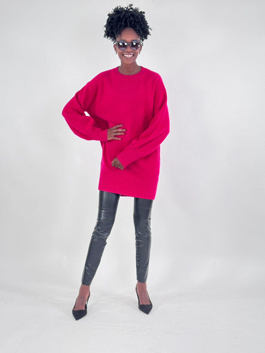Long-Wollpullover Nele mit Cashmere