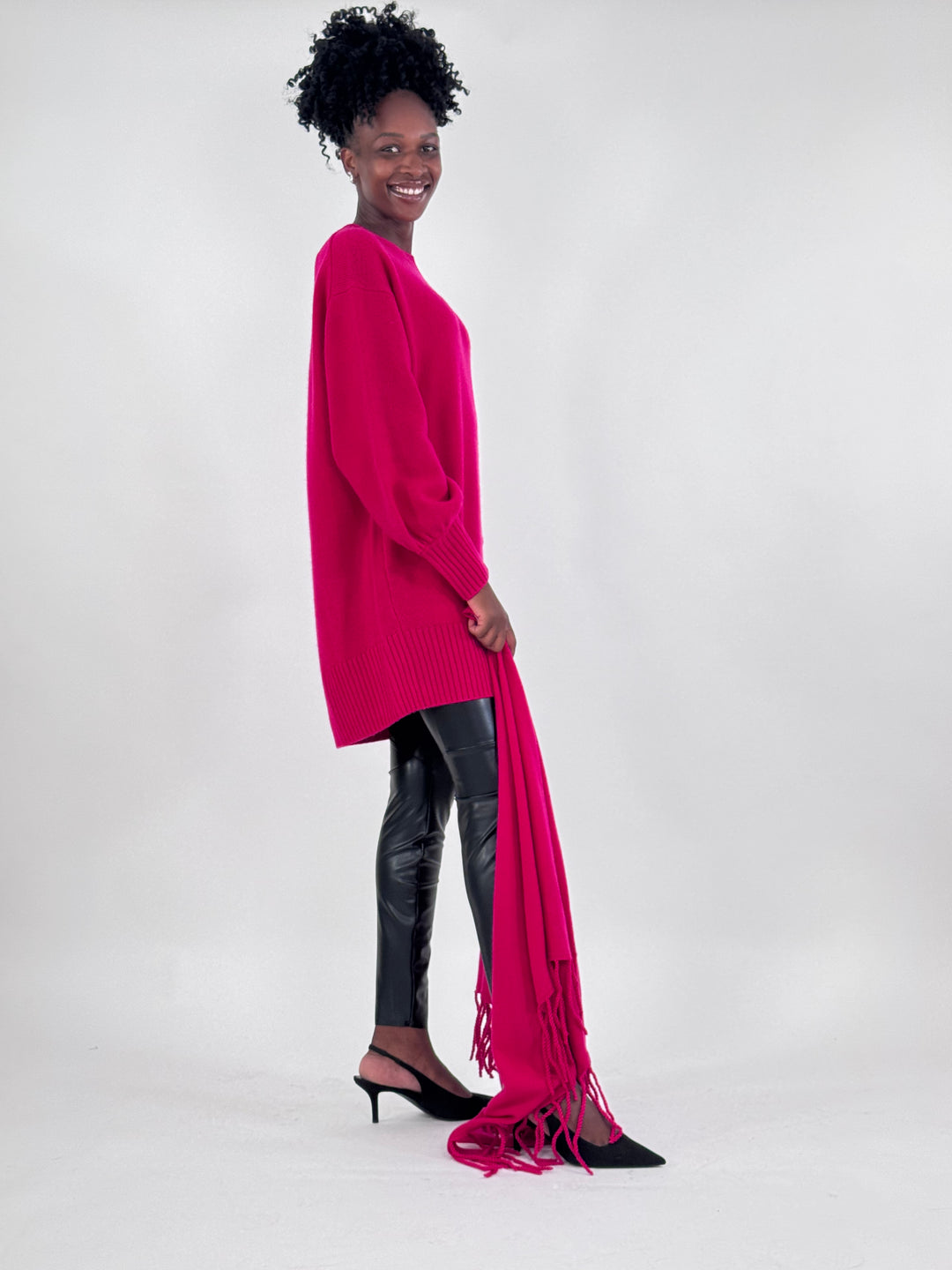 Long-Wollpullover Nele mit Cashmere
