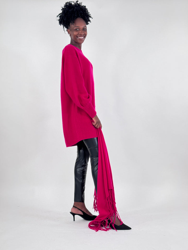Long-Wollpullover Nele mit Cashmere