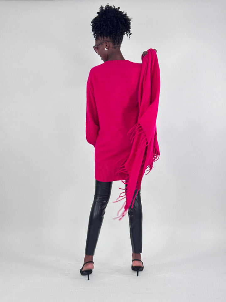 Long-Wollpullover Nele mit Cashmere