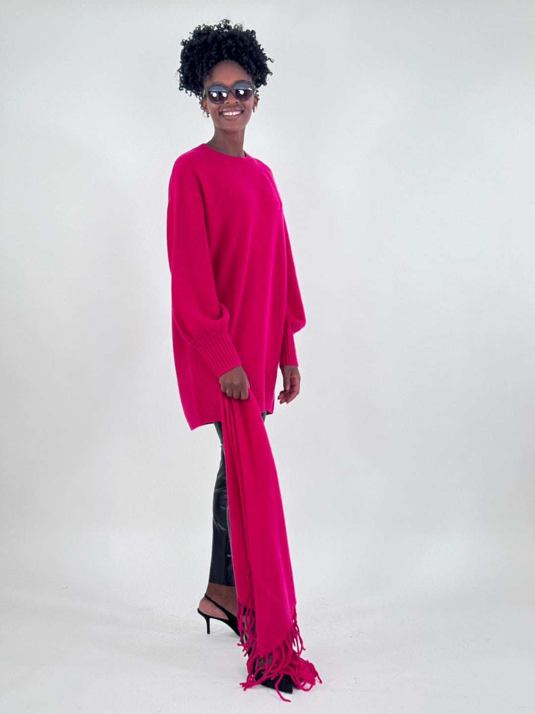 Long-Wollpullover Nele mit Cashmere