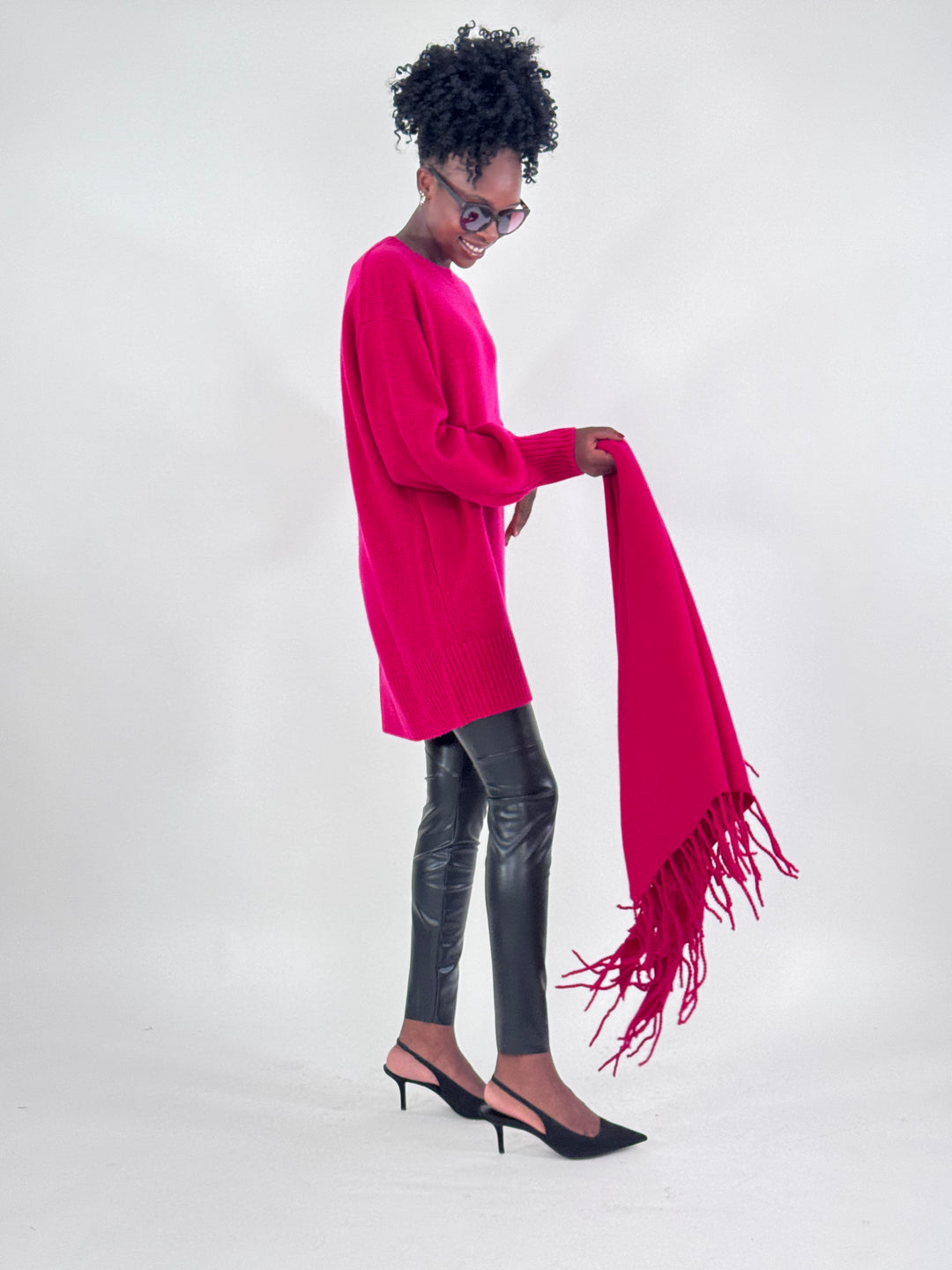 Long-Wollpullover Nele mit Cashmere