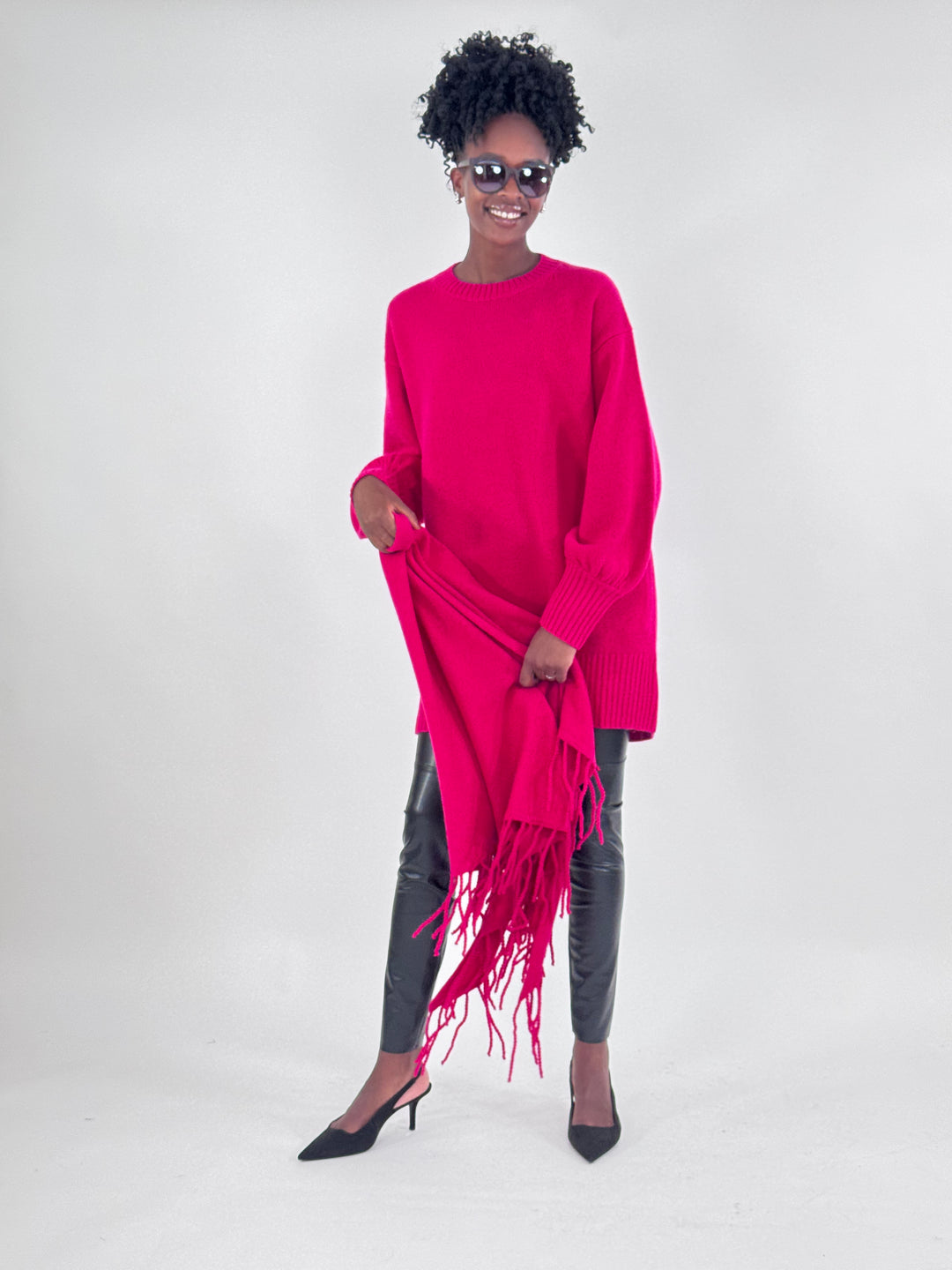 Long-Wollpullover Nele mit Cashmere