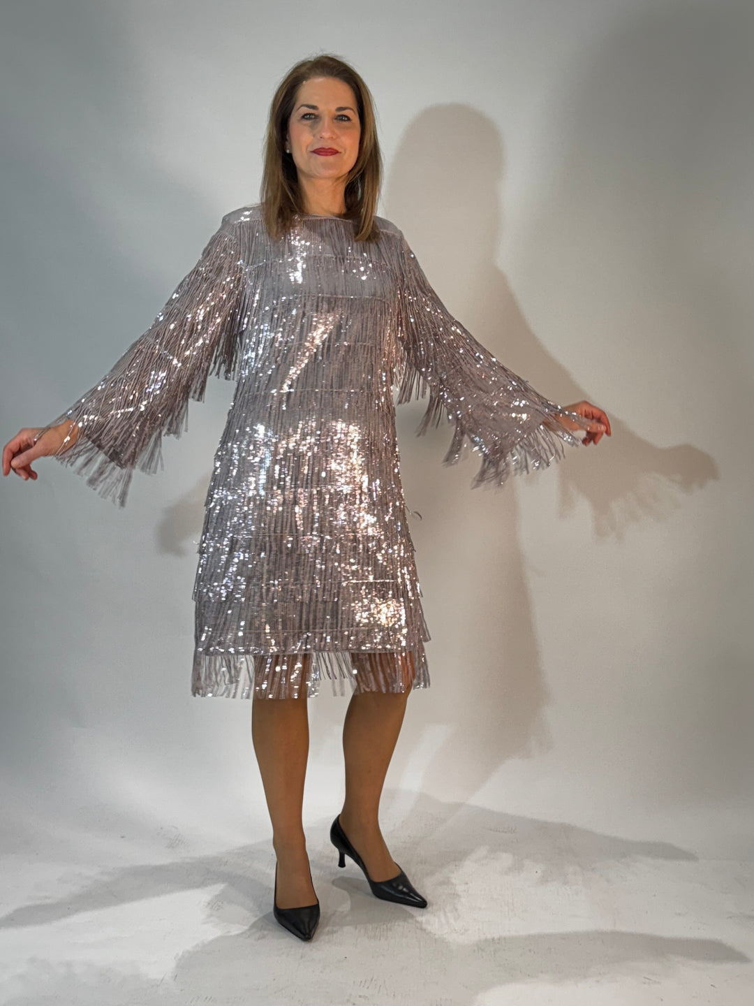 Pailletten-Kleid Silber