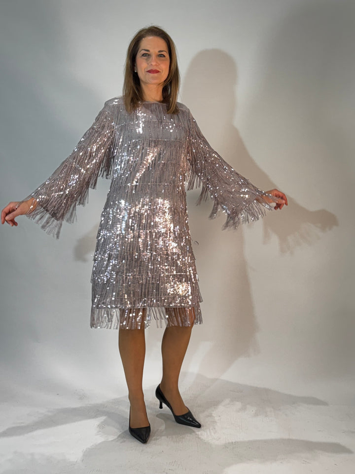 Pailletten-Kleid Silber