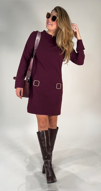 A-Linien-Kleid Sixties mit Langarm