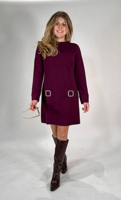 A-Linien-Kleid Sixties mit Langarm