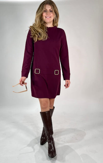 A-Linien-Kleid Sixties mit Langarm