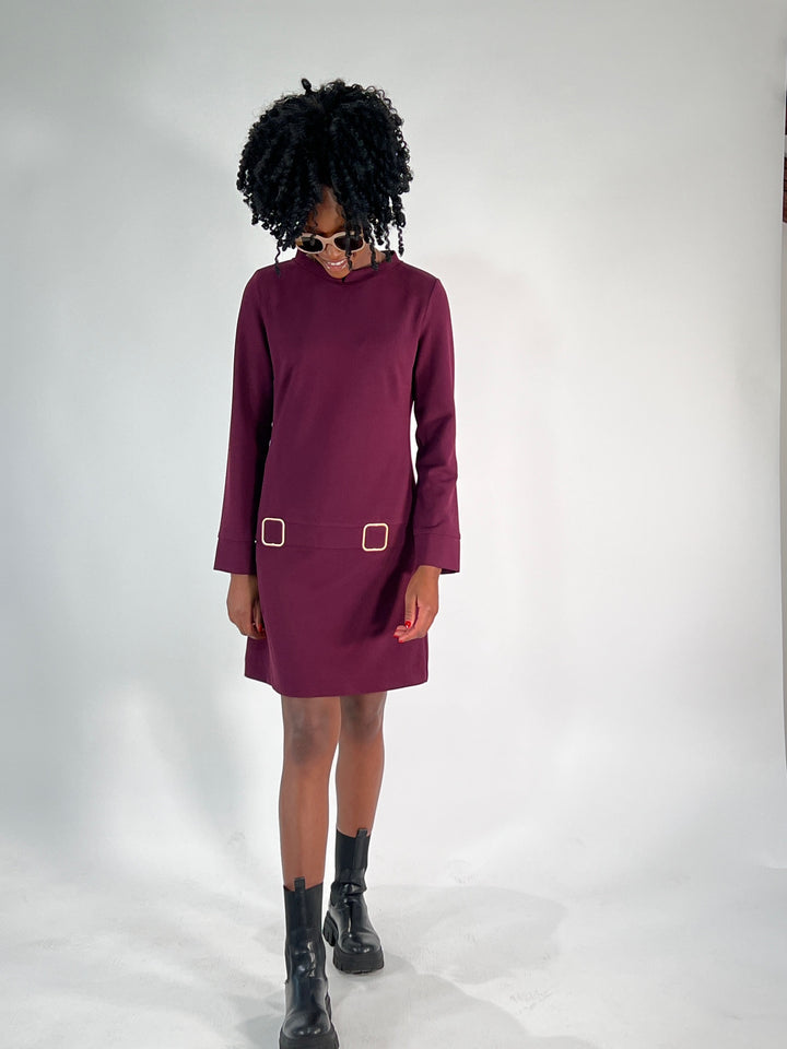A-Linien-Kleid Sixties mit Langarm
