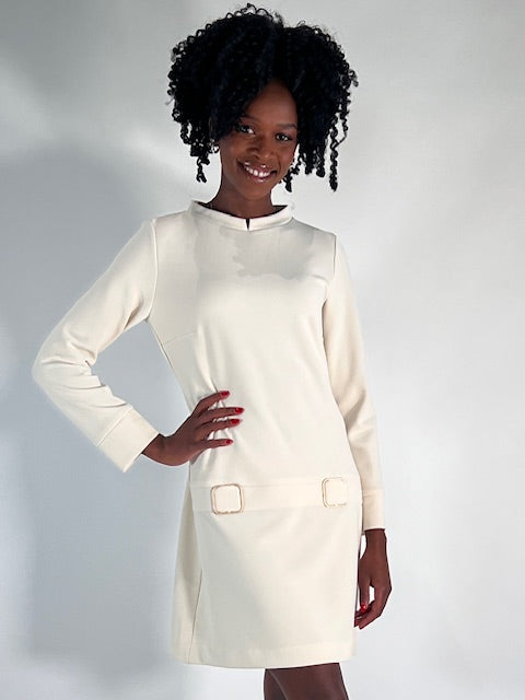 A-Linien-Kleid Sixties mit Langarm
