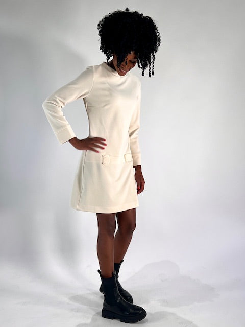 A-Linien-Kleid Sixties mit Langarm