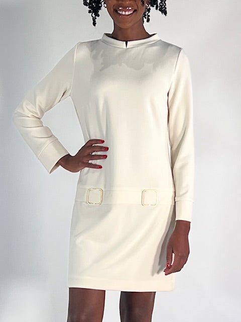 A-Linien-Kleid Sixties mit Langarm