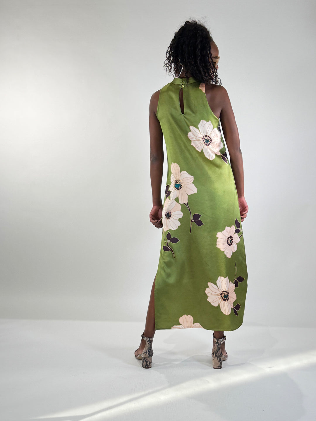 Midi-Kleid Asia satiniert