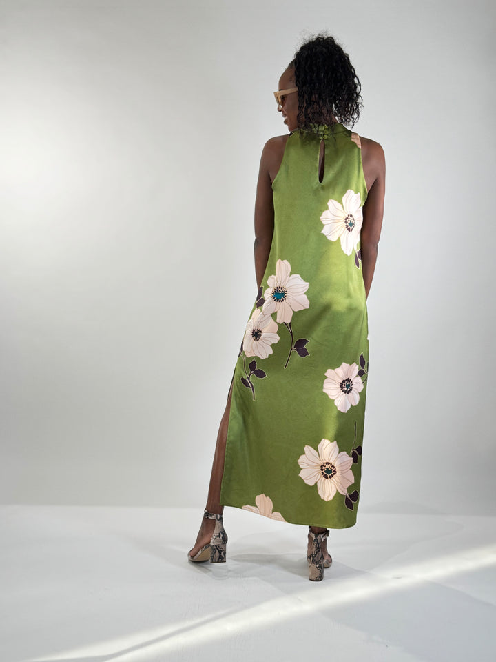Midi-Kleid Asia satiniert
