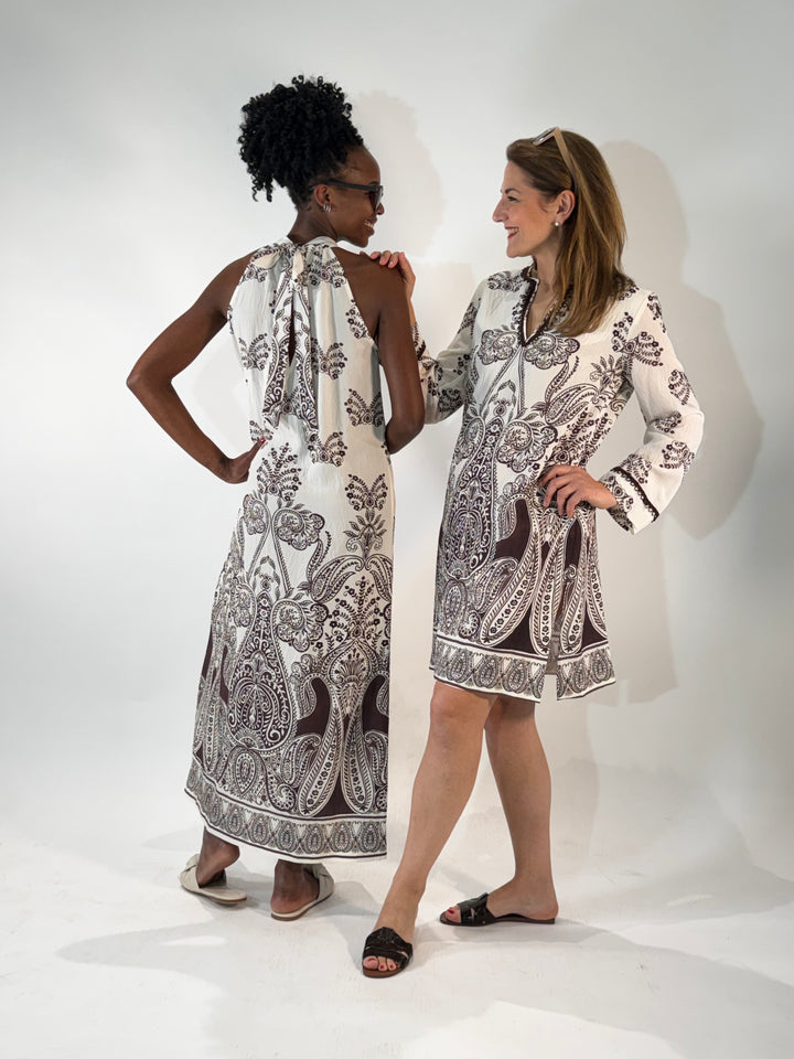 Maxi-Kleid mit Neckholder im Boho-Style
