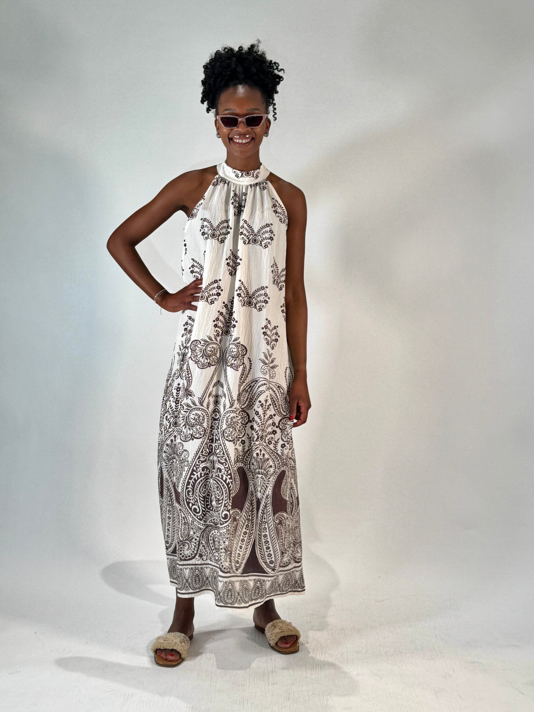 Maxi-Kleid mit Neckholder im Boho-Style