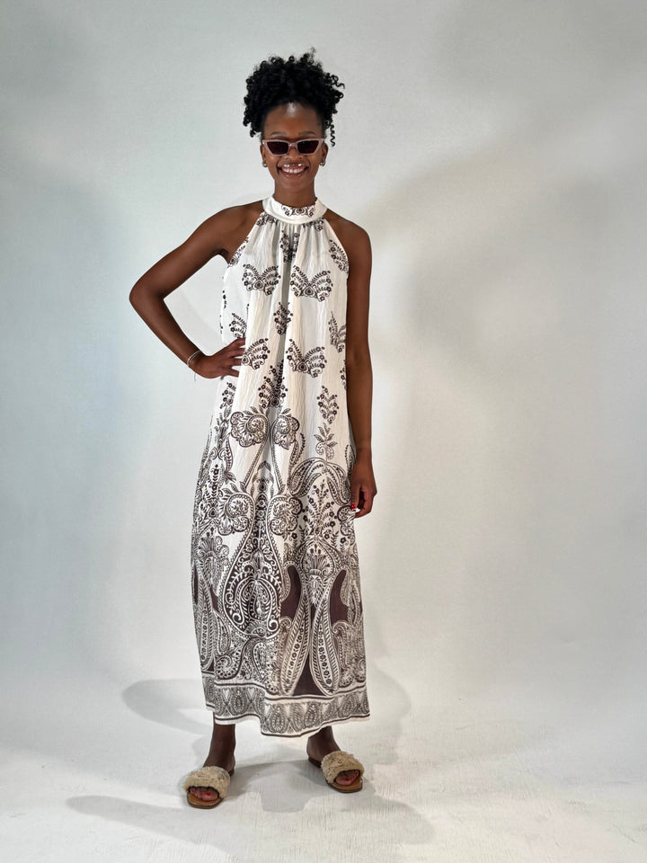 Maxi-Kleid mit Neckholder im Boho-Style