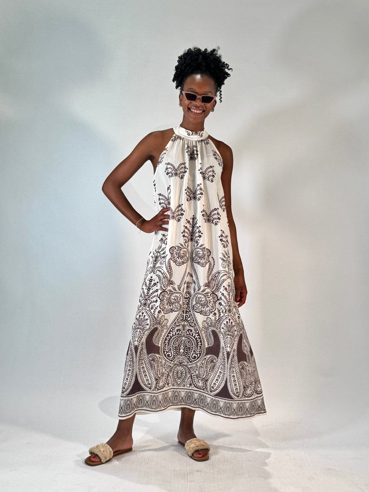 Maxi-Kleid mit Neckholder im Boho-Style