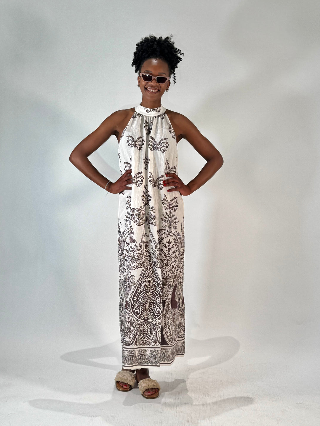 Maxi-Kleid mit Neckholder im Boho-Style