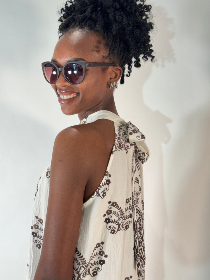 Maxi-Kleid mit Neckholder im Boho-Style