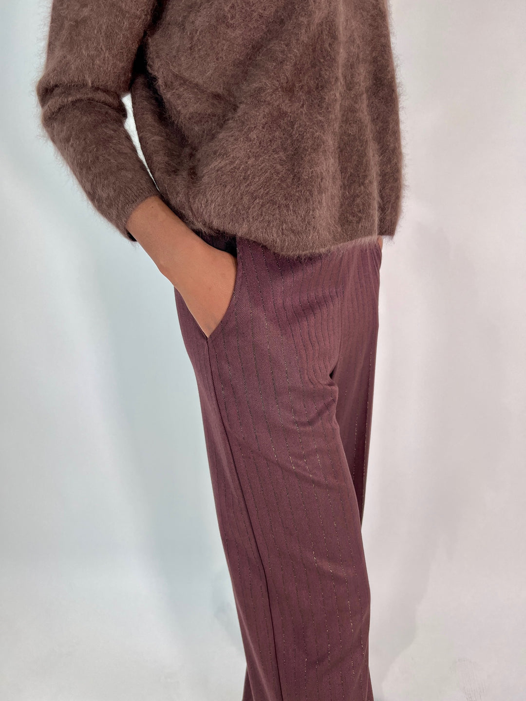 Marlenehose mit Nadelstreifen